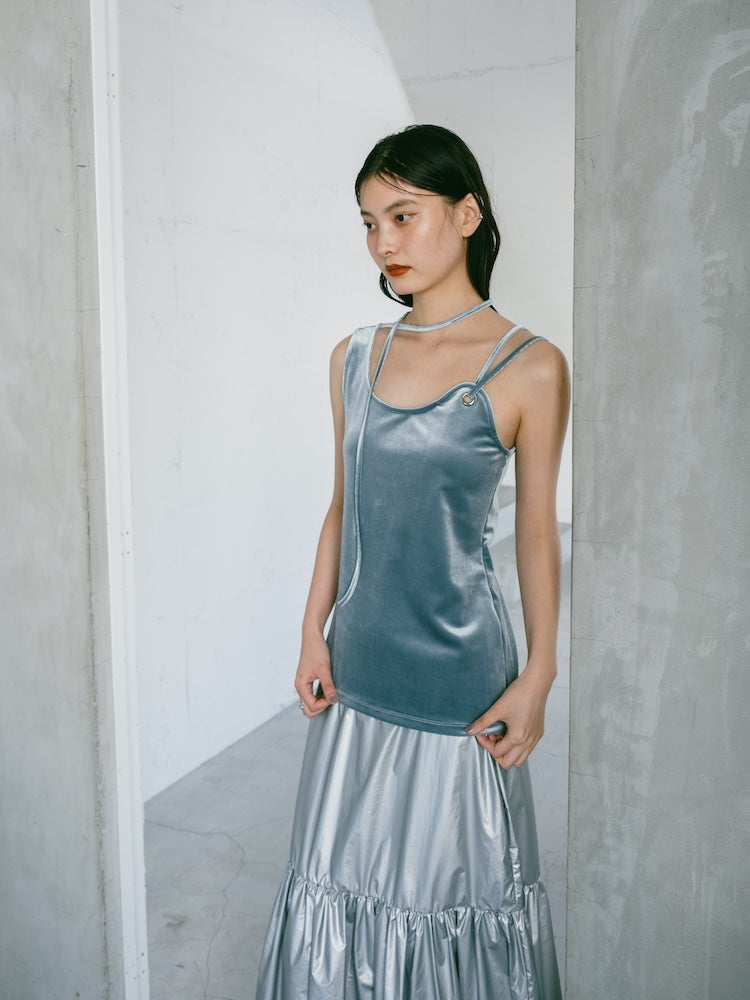 Strap Design Velour Tank Top｜ベロアタンクトップ – MARTE