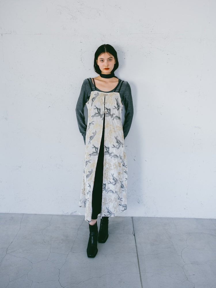 Velour Embroidery Layered Dress｜ベロア刺繍ドレス – MARTE