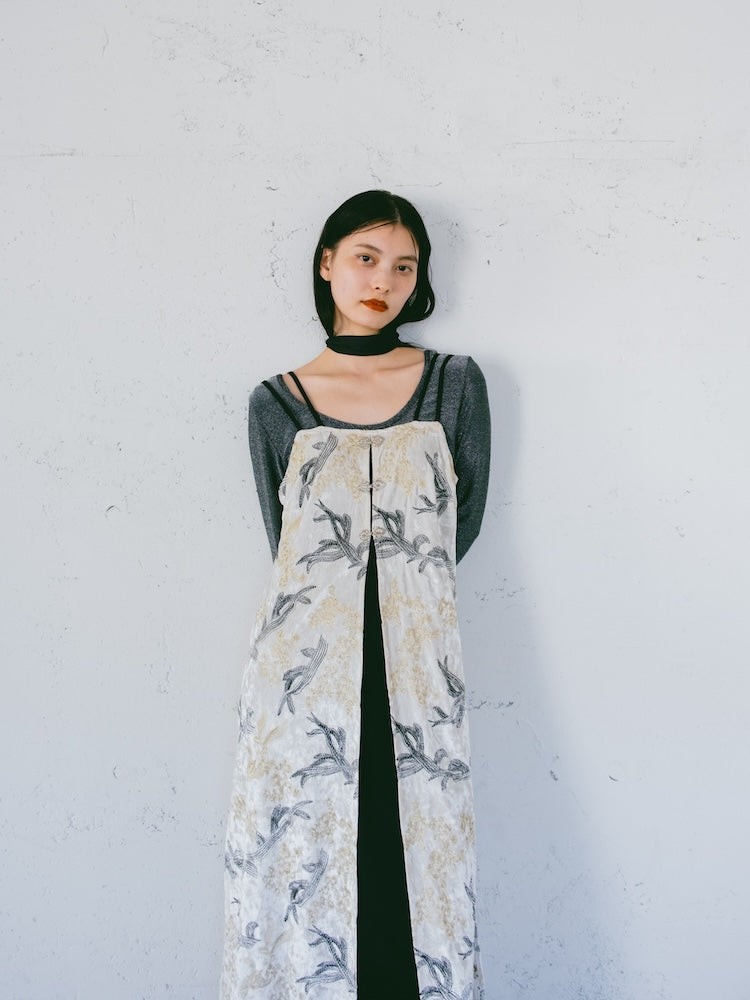 Velour Embroidery Layered Dress｜ベロア刺繍ドレス – MARTE