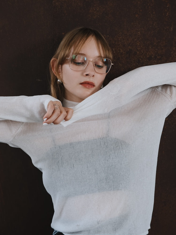 Sheer Knit Turtle Top｜シアーニットトップス – MARTE