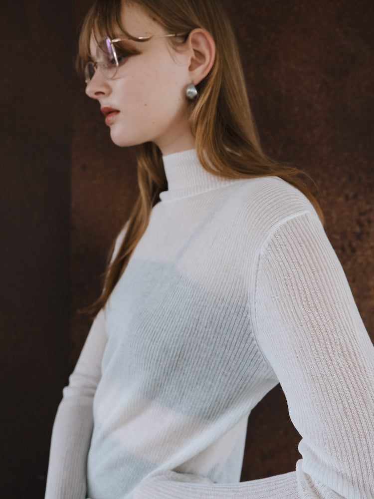 Sheer Knit Turtle Top｜シアーニットトップス – MARTE