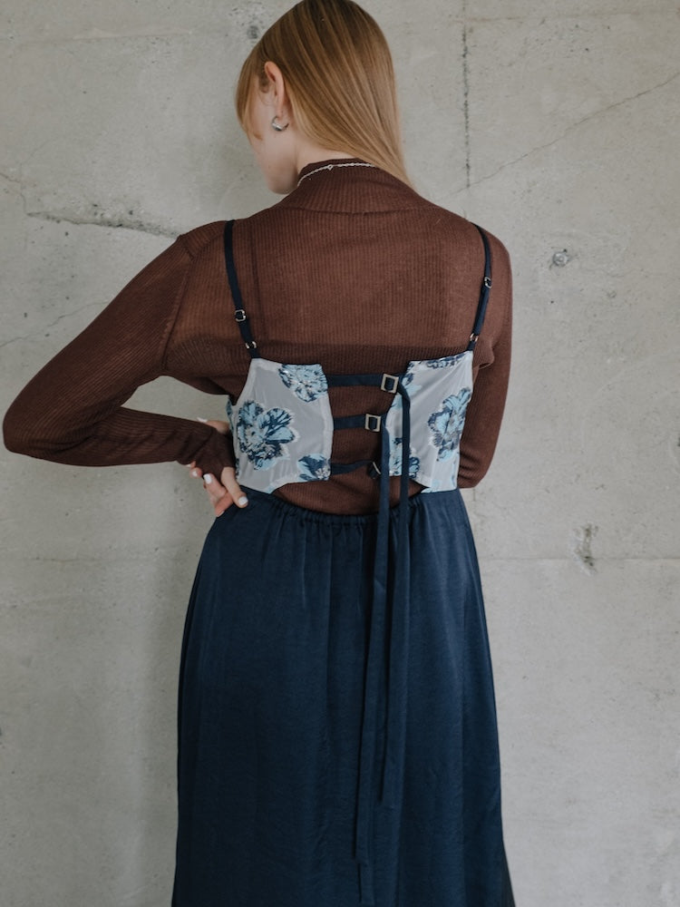 9月27日(土) 12:00販売開始】Jacquard Layered Camisole Dress