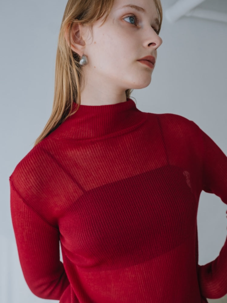 【美品】cccmalie シーマリー⭐︎リブタートルニット SHIPS Colors:〈手洗い可能〉ラメ リブ タートルネック ニット