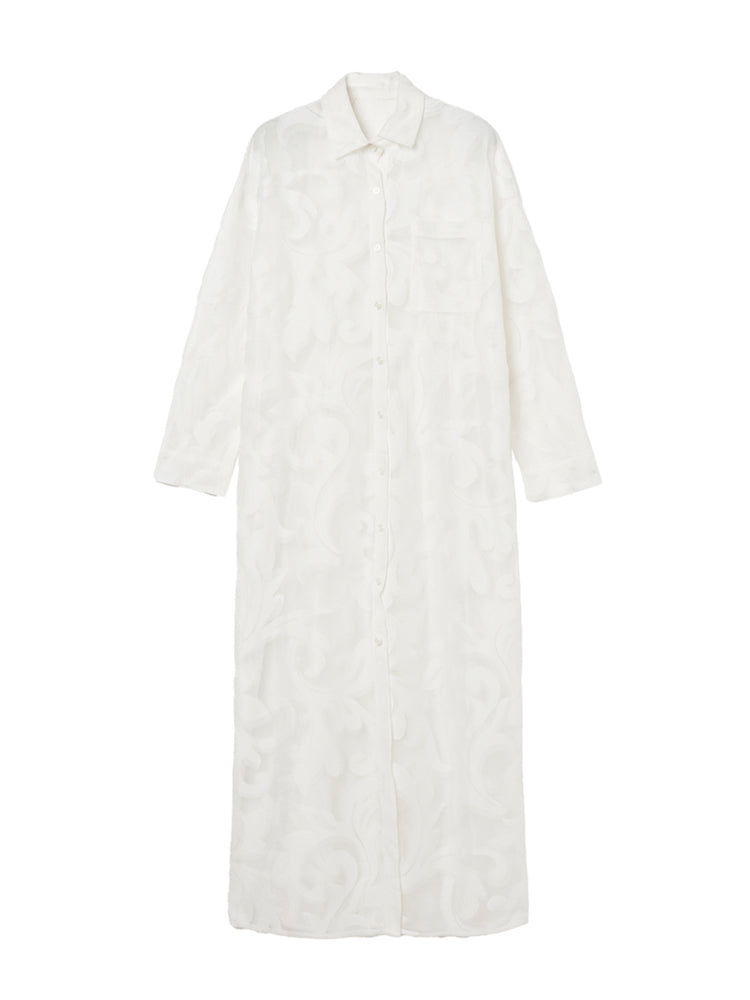 Lace Long Shirt Dress|レースロングシャツドレス – MARTE Lace Long Shirt Dress|レースロングシャツドレス – MARTE
