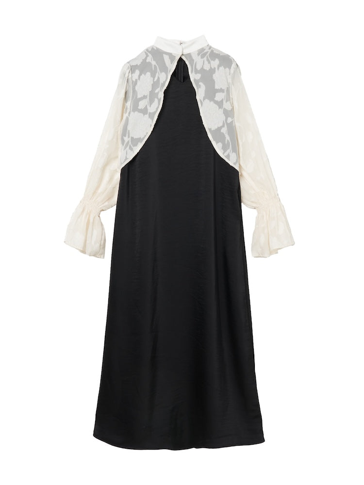Sheer Jacquard Docking Dress｜シアージャガードドレス – MARTE