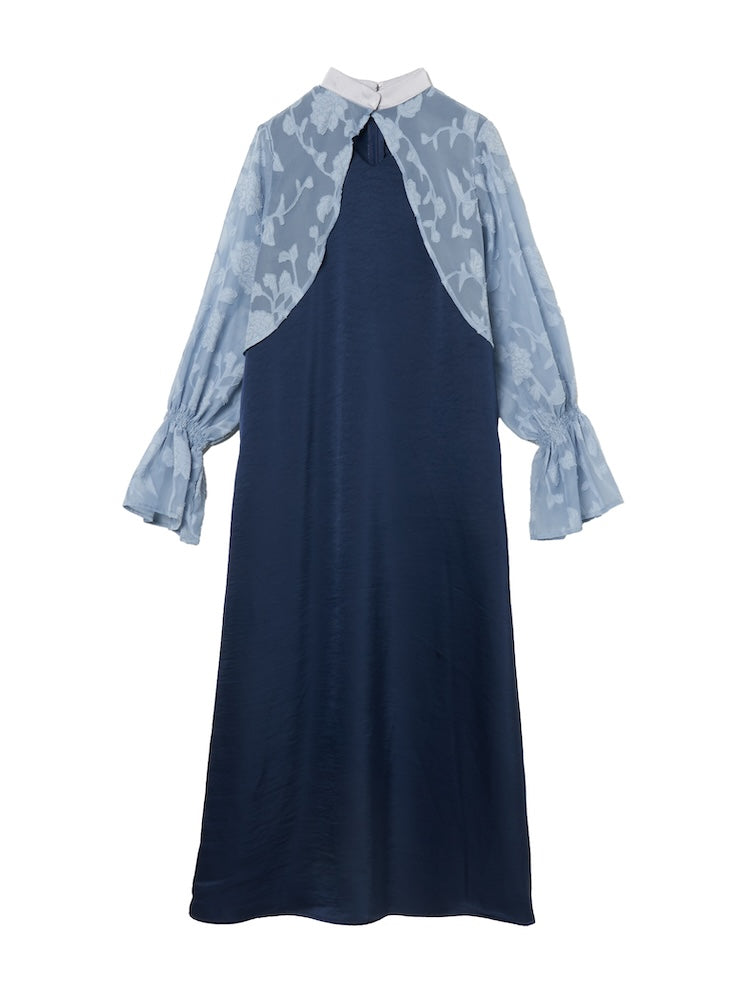 Sheer Jacquard Docking Dress｜シアージャガードドレス – MARTE 