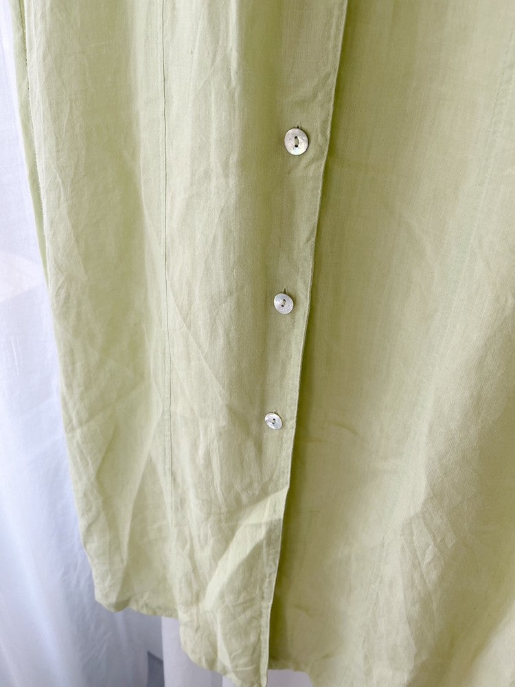 Sleeveless Linen Shirt Dress