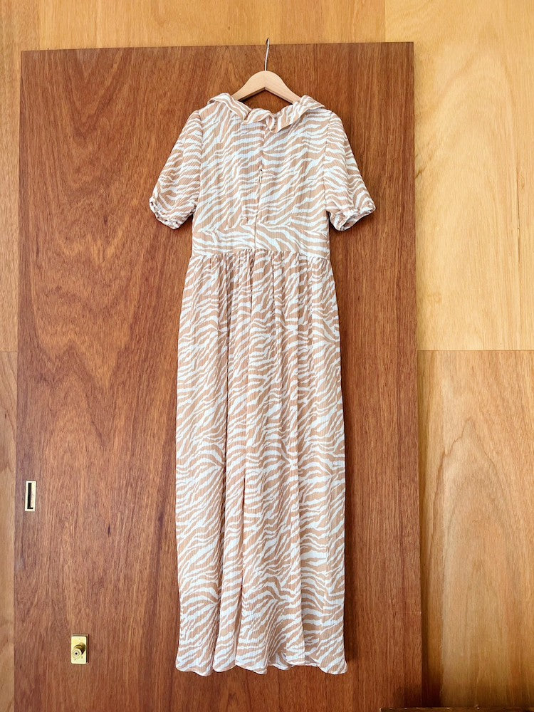 Animal Pattern Pleats Dress