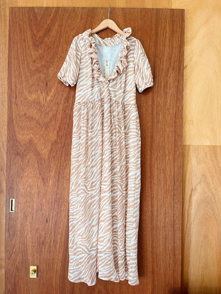 Animal Pattern Pleats Dress