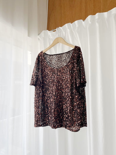 Sequin Half Sleeves Top