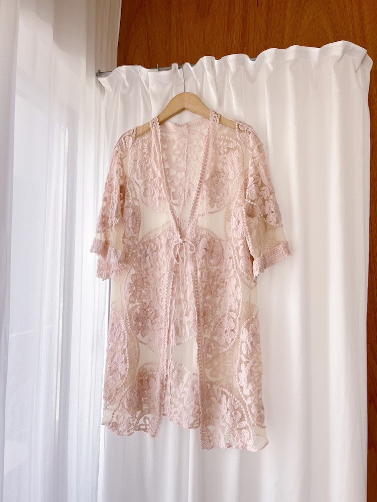 Baby Pink Lace Gown