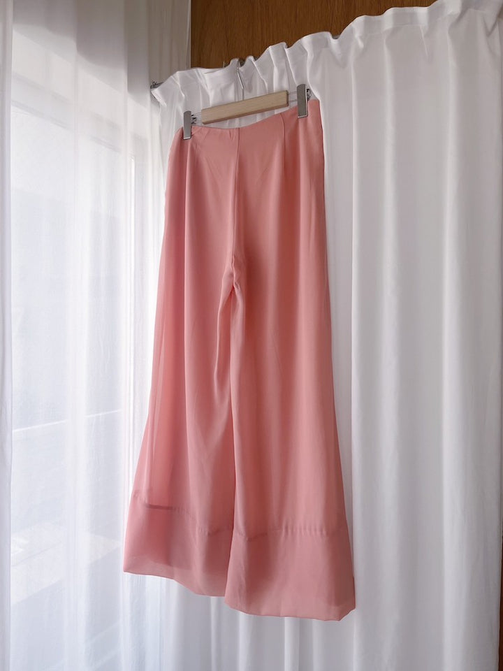 Salmon Pink Wide Pants