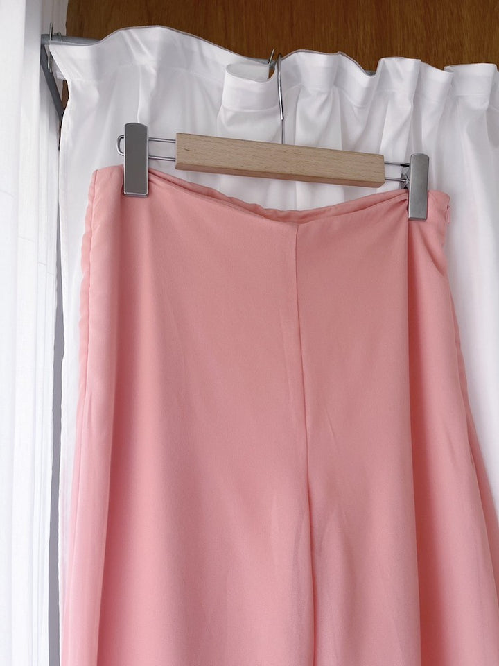 Salmon Pink Wide Pants