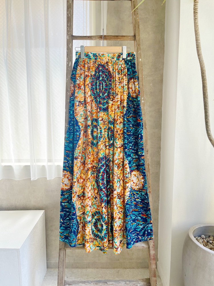 Abstract Batik Long Skirt