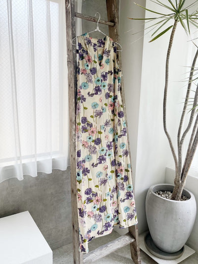 70s Polyester Flower Dress
