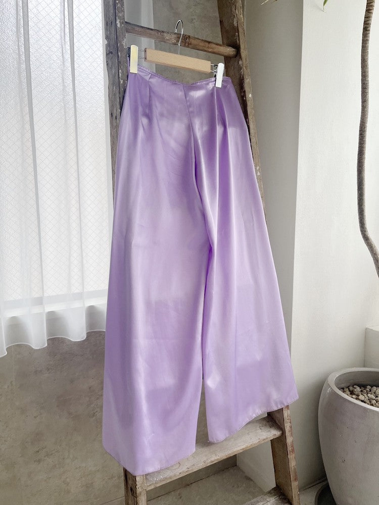 Satin Relax Pants / Lavender