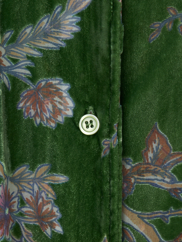 トップス MARTE sahara Velvet Over Shirt blue sahara（サハラ）の「Velvet Over Shirt/ベルベットオーバー