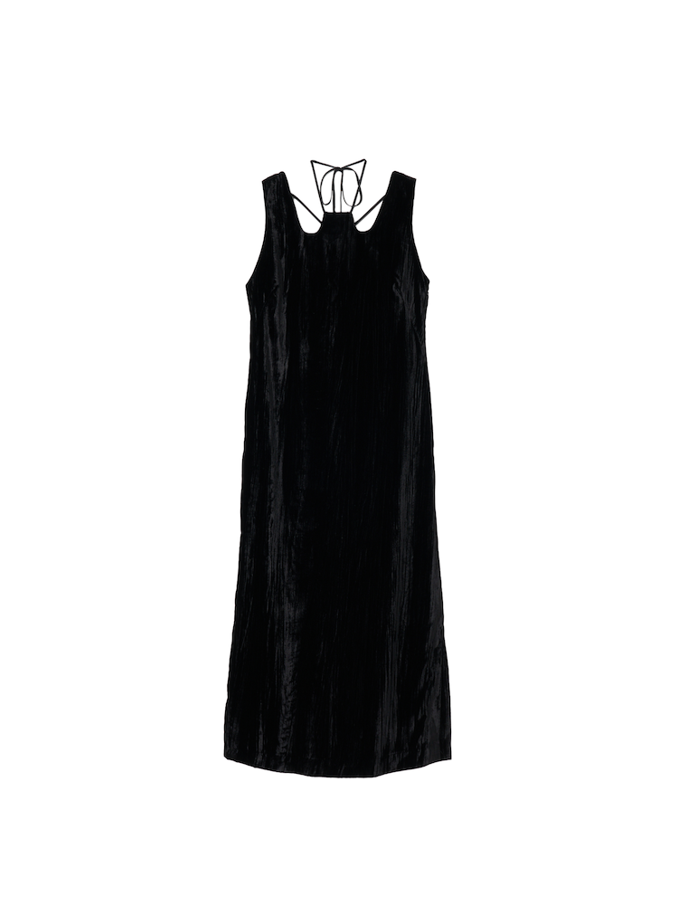 Velvet Neck Design Dress