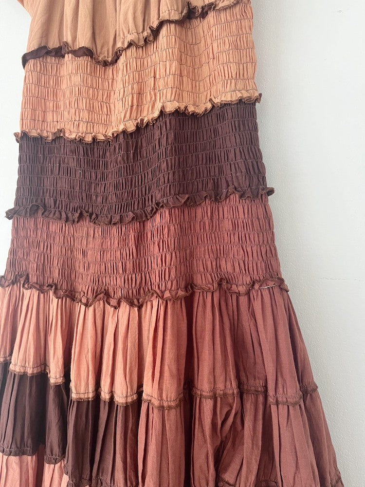 Handmade Patchwork Tiered Dress