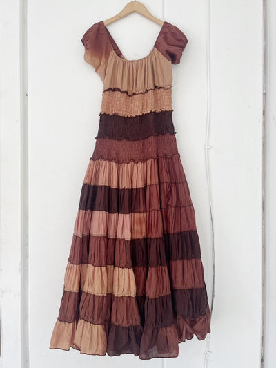 Handmade Patchwork Tiered Dress