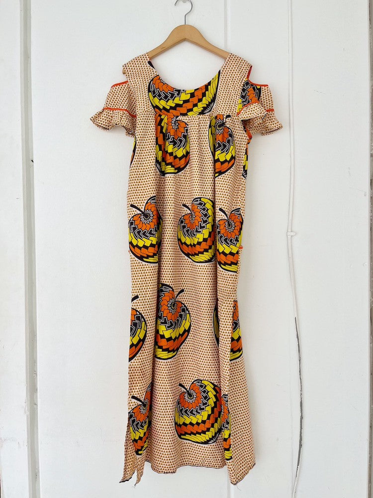 Open Shoulder Batik Dress