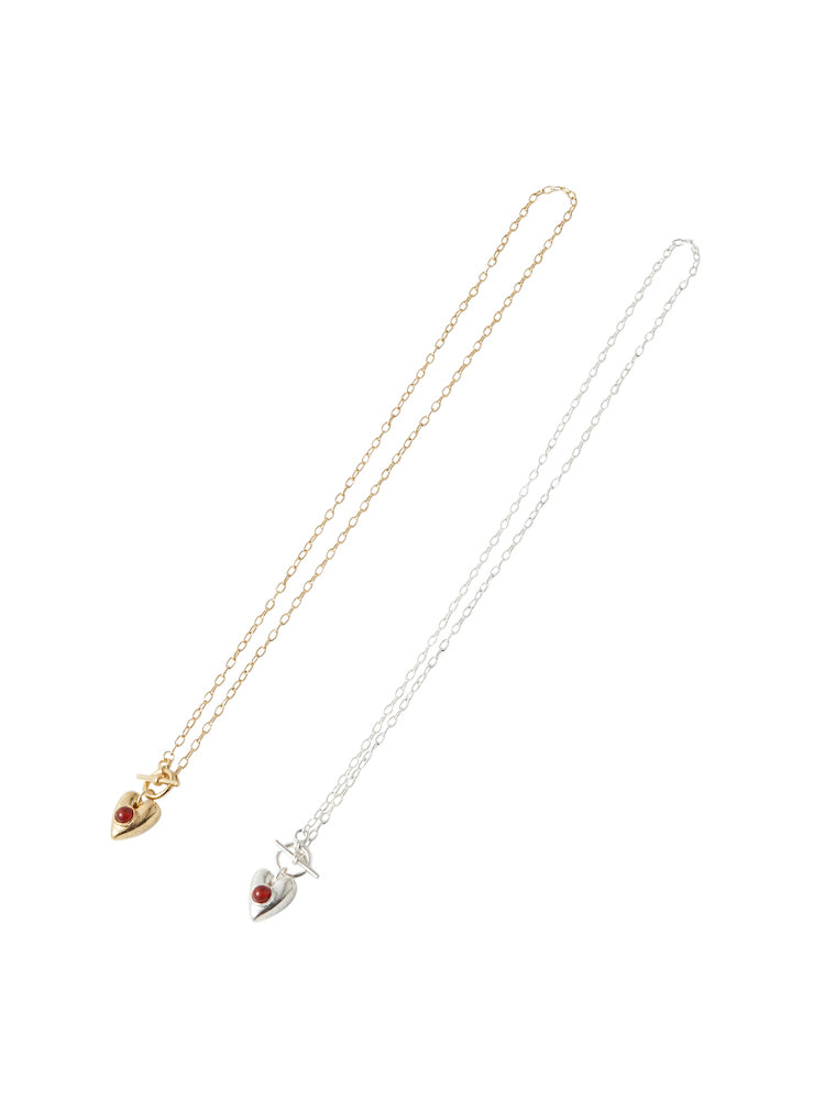 Stone Heart Necklace｜ハート型天然石ネックレス – MARTE