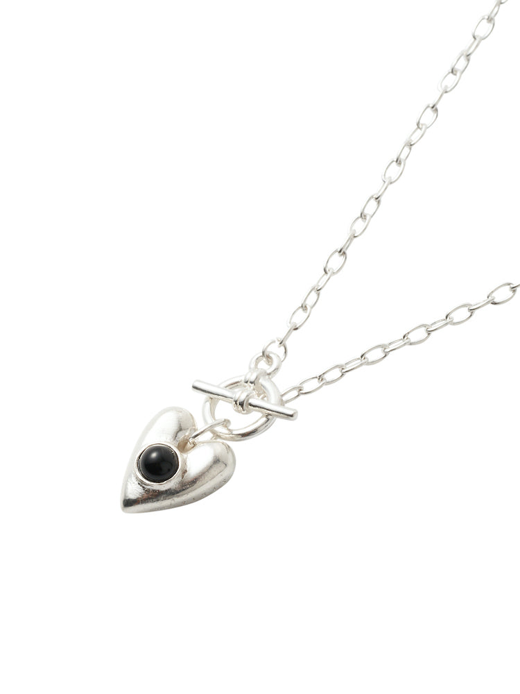 Stone Heart Necklace｜ハート型天然石ネックレス – MARTE