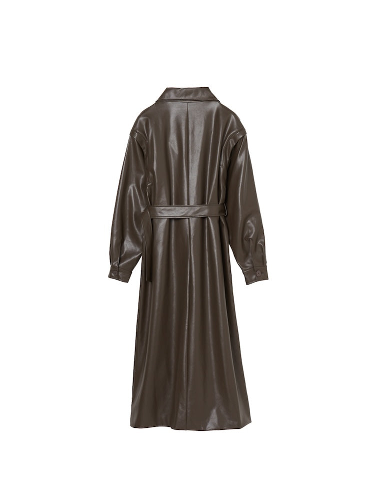 2way Fake Leather Coat