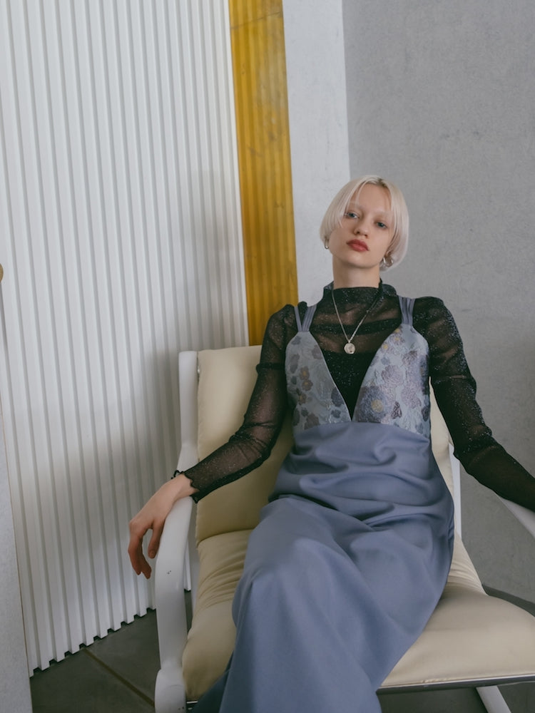 Back Cross Jacquard Cami Dress｜バッククロスキャミソール