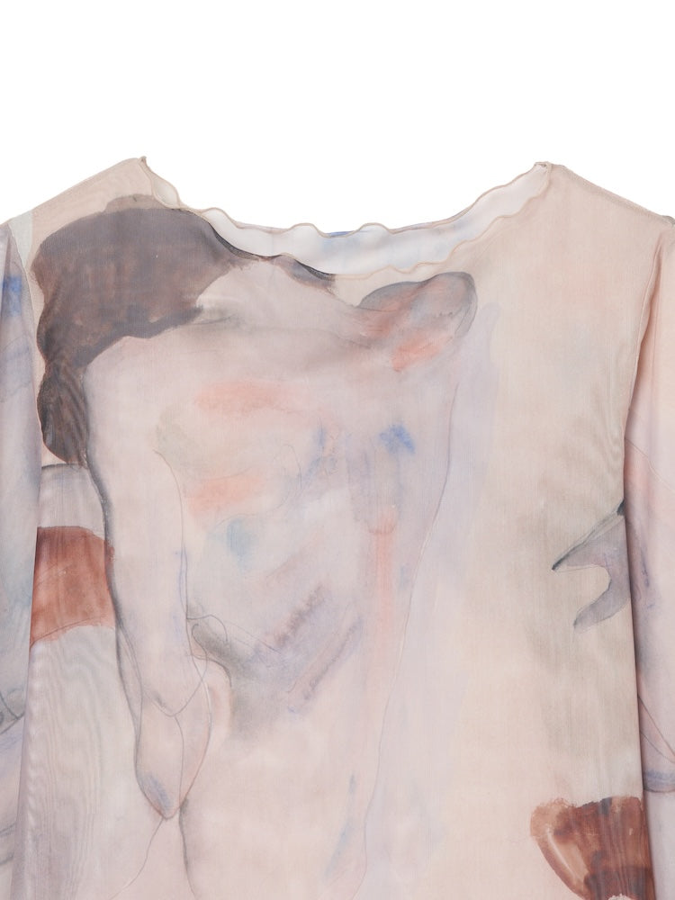 Sheer Top / 08Nude