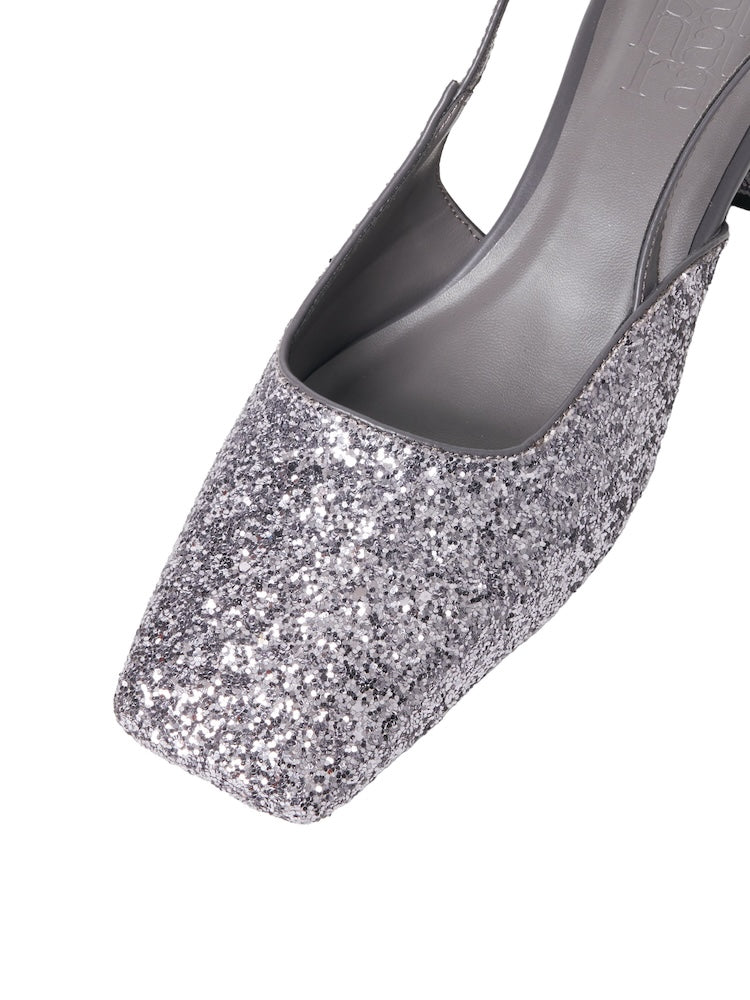 Glitter Sling Back Pumps