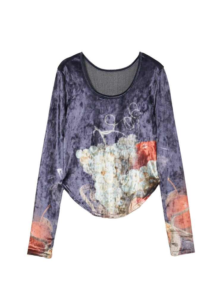 Velour Art Print Top｜ベロアTシャツ – MARTE