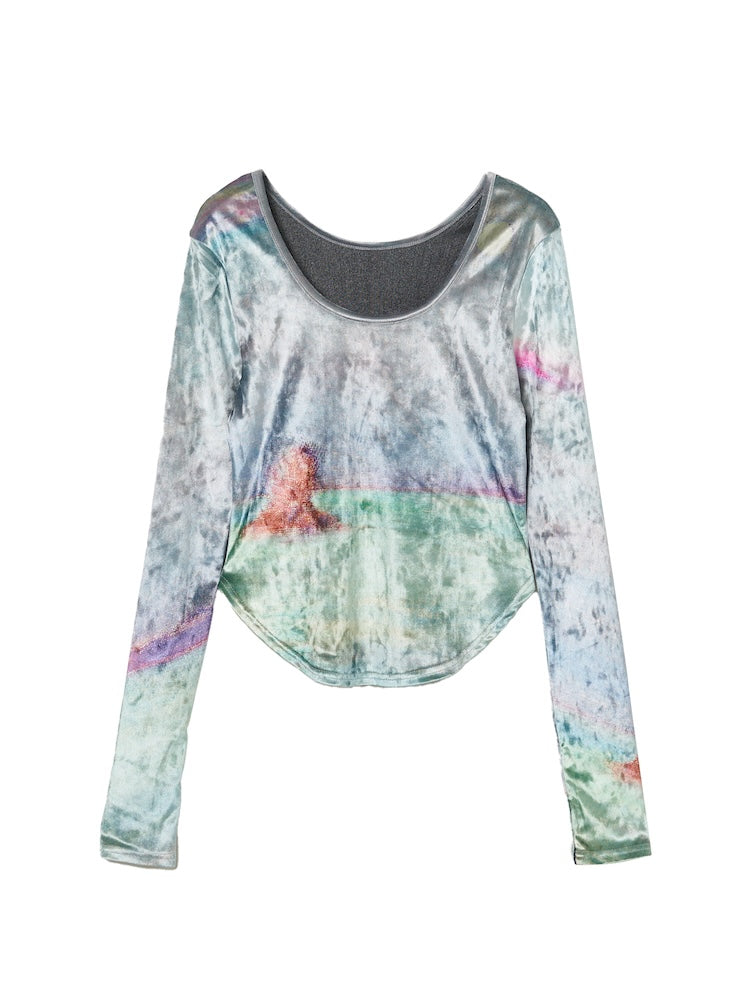 Velour Art  Print Top / 04 Sea Moon