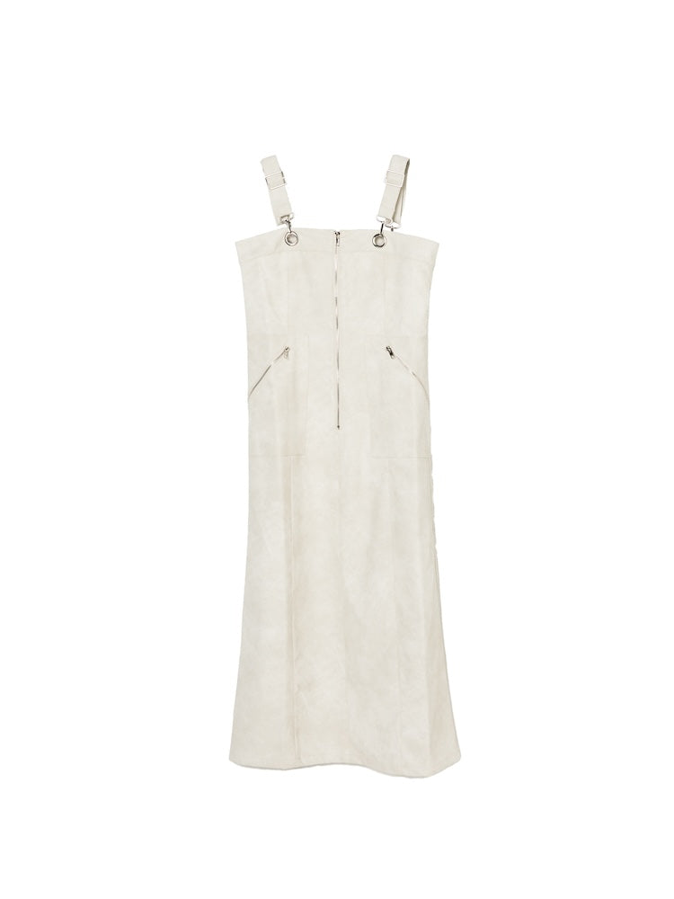 Eyelet Fake Leather Salopette｜アイレットフェイクレザーサロペット