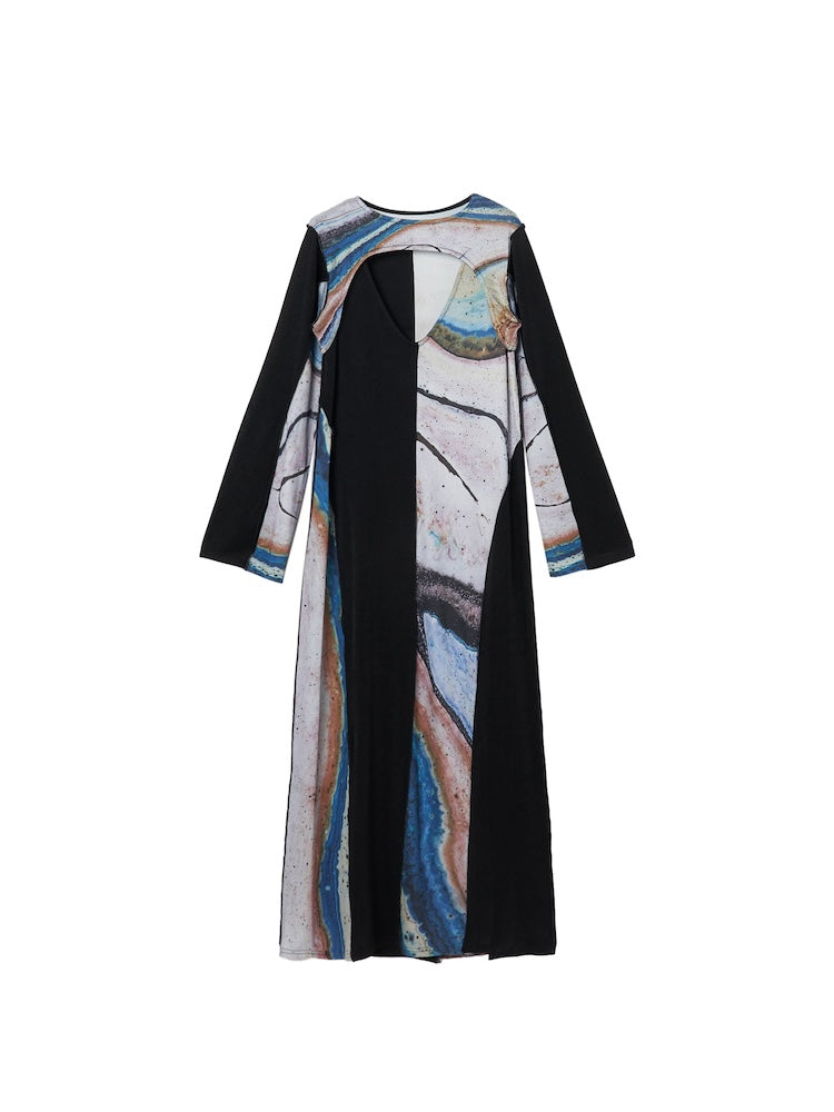 Art Print Layered Dress｜アートプリントレイヤードドレス – MARTE