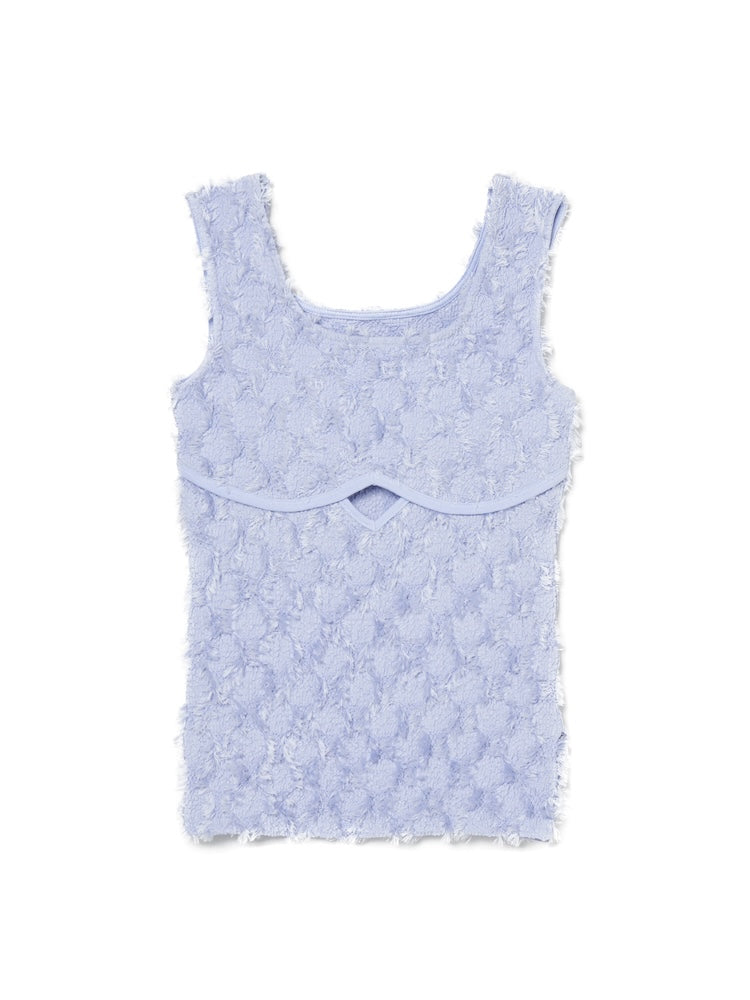 Fluffy Cutout Top / LightBlue