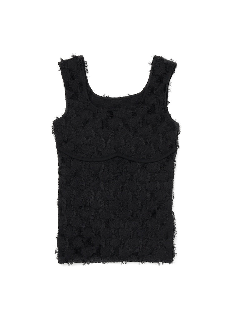 Fluffy Cutout Top / Black