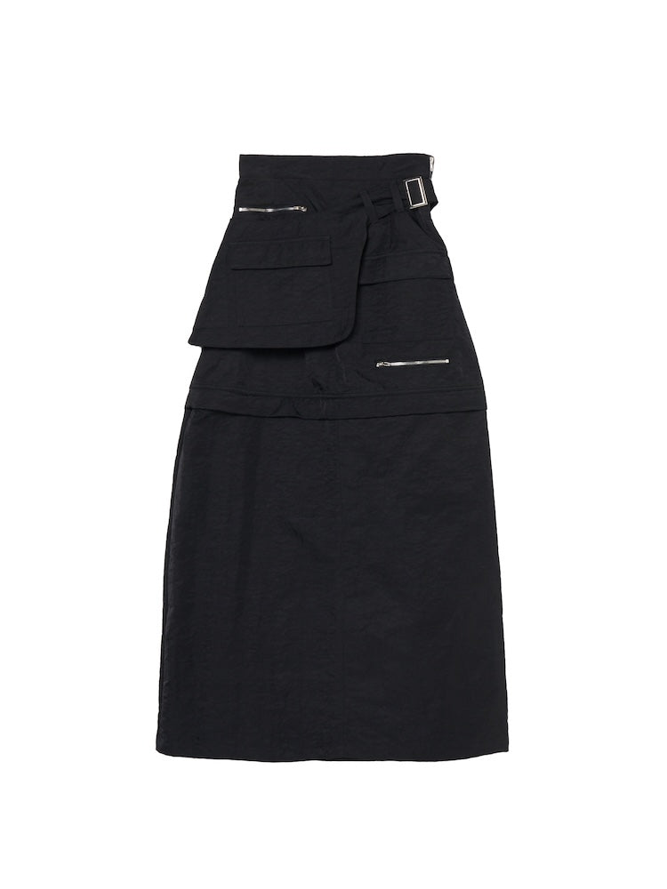 Belted 2way Cargo Skirt / Black