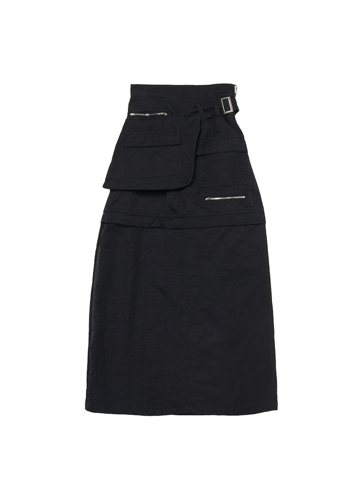 Belted 2way Cargo Skirt / Black