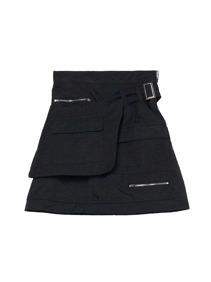 Belted 2way Cargo Skirt / Black