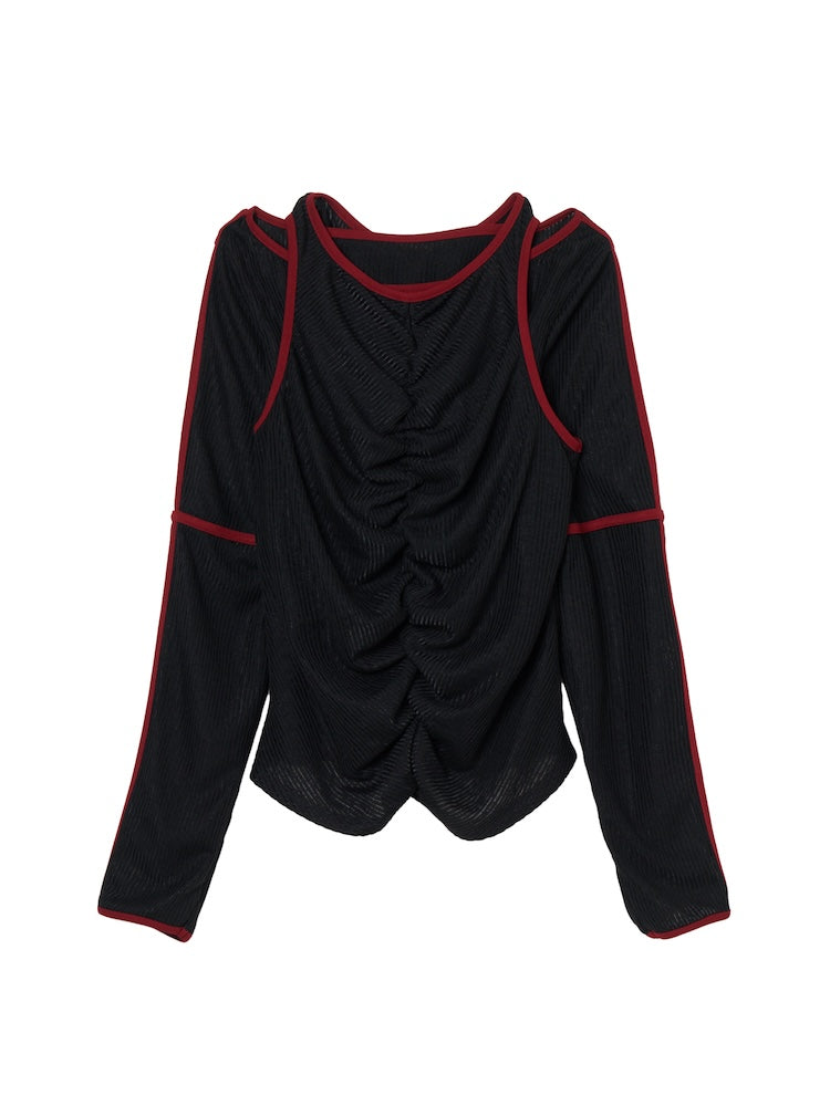 【MARTE】Multiway Piping Layered Top MARTE】Multiway Piping Layered Top