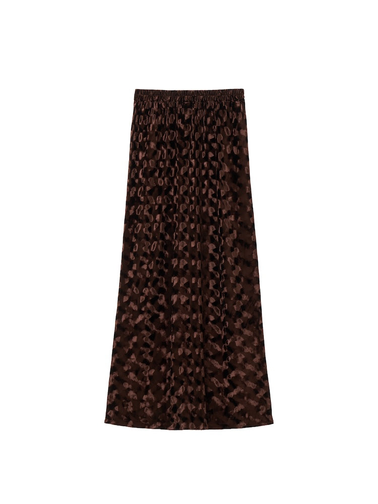 Emboss Velour Long Skirt｜高身長におすすめ｜ベロアロングスカート