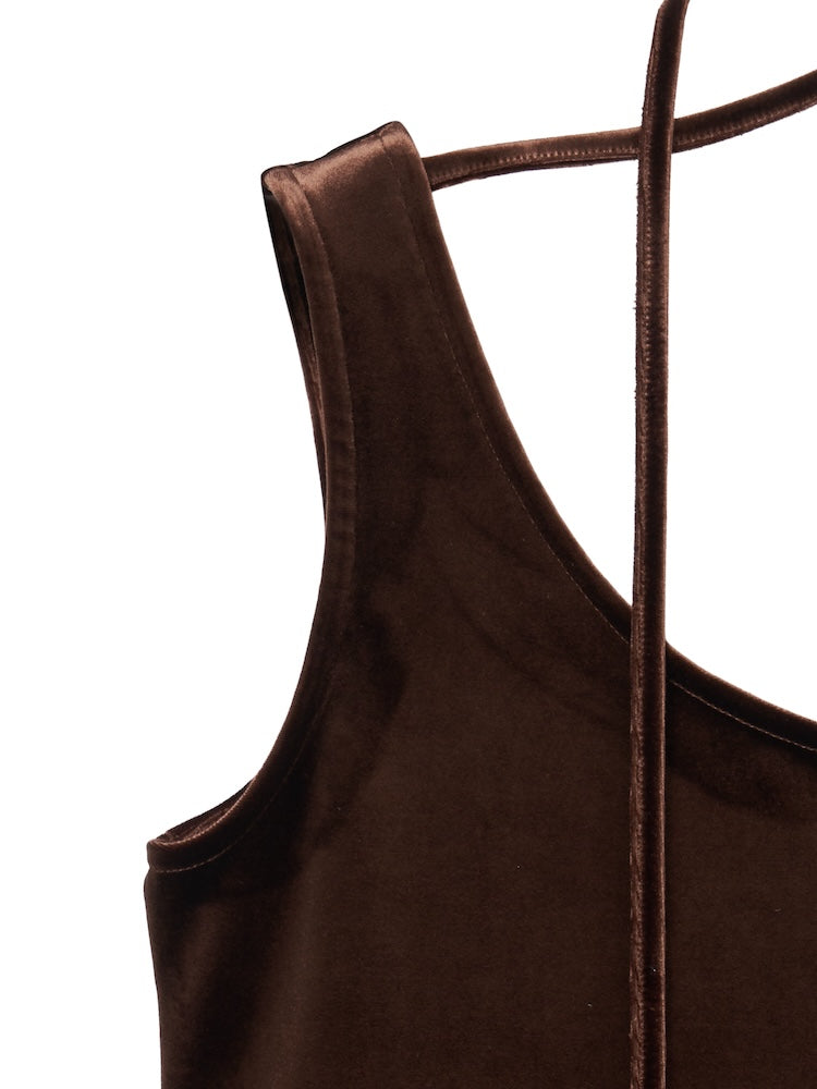 Strap Design Velour Tank Top｜ベロアタンクトップ – MARTE