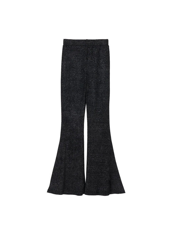 Glitter Velour Stretch Pants / Black S or Mサイズ