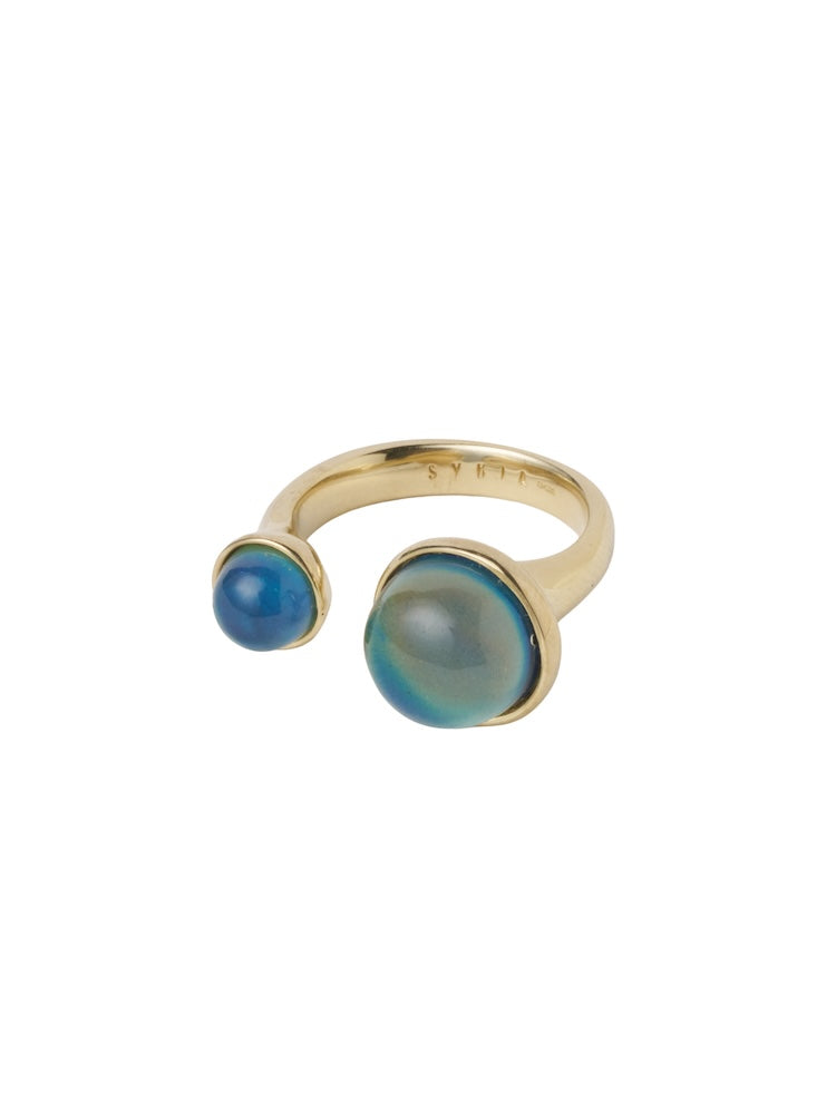 【SYKIA】2 Stone Mood Ring Gold SYKIA】2 Stone Mood Ring Gold