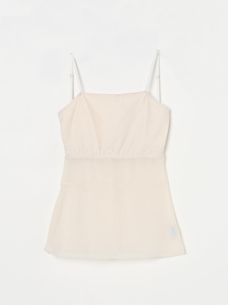 Quiet Sheer Cami｜シアー×ベロアキャミソール – MARTE