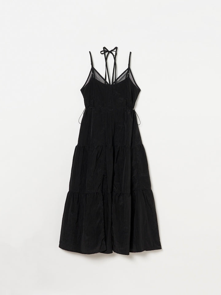 Mesh Panel Tiered Dress