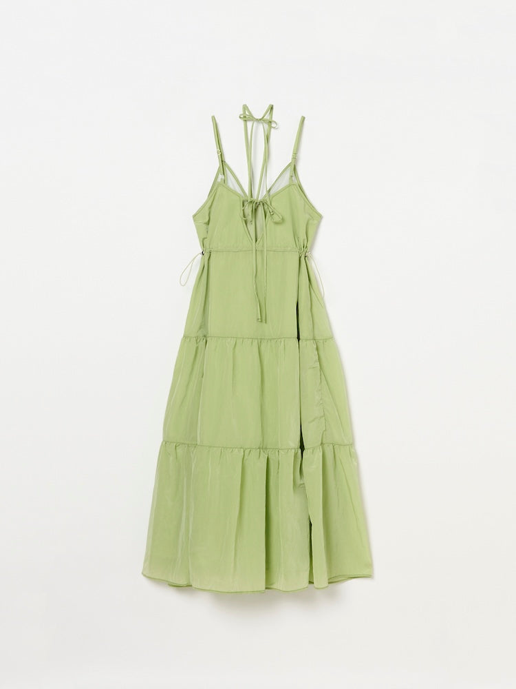 Mesh Panel Tiered Dress