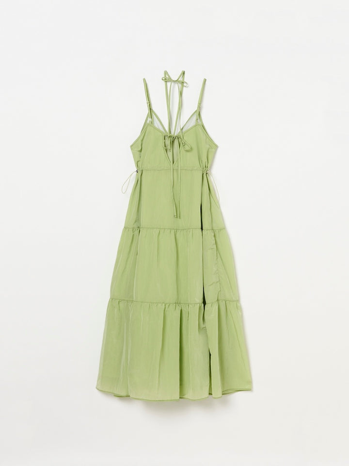 Mesh Panel Tiered Dress