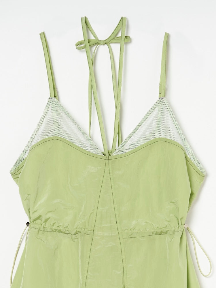 Mesh Panel Tiered Dress